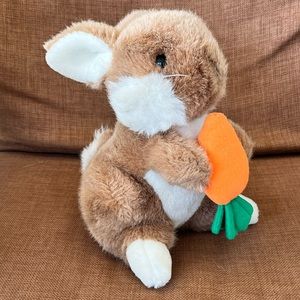 1991 Just Friends Plush Bunny Rabbit Plush With Carrot Soft Stuffed Animal